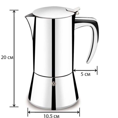 Кофеварка гейзерная 300 мл DEKLER Viva Stl-300-2